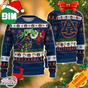 NCAA Auburn Tigers Grinch Christmas Ugly Sweater For Men And Women
