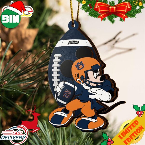 NCAA Auburn Tigers Mickey Mouse Christmas Ornament 2023 Christmas Tree Decorations
