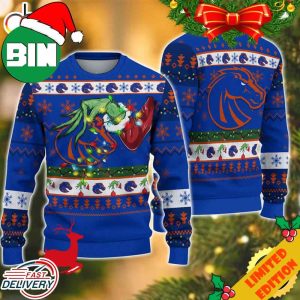 NCAA Boise State Broncos Grinch Christmas Ugly Sweater For Men And Women