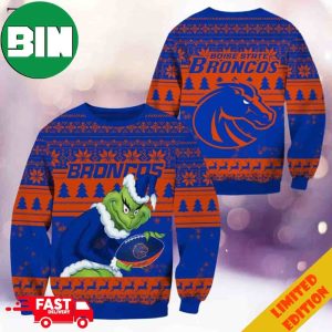 NCAA Boise State Broncos Grinch Christmas Ugly Sweater