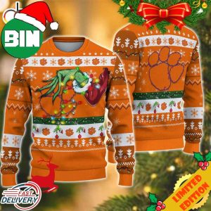 NCAA Clemson Tigers Grinch Christmas Ugly Sweater For Men And Women