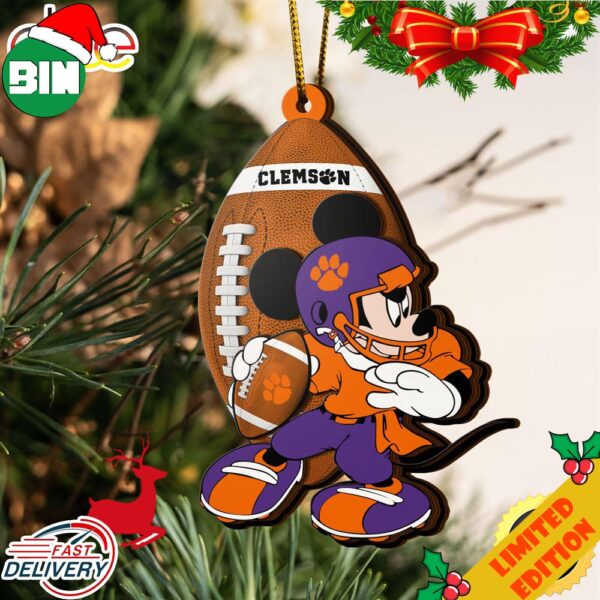 NCAA Clemson Tigers Mickey Mouse Christmas Ornament 2023 Christmas Tree Decorations