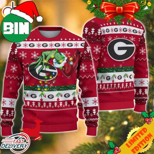 NCAA Georgia Bulldogs Grinch Christmas Ugly Sweater For Men And Women