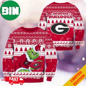 NCAA Georgia Bulldogs Grinch Christmas Ugly Sweater