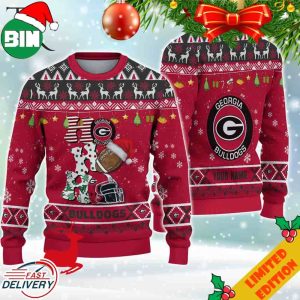 NCAA Georgia Bulldogs HO HO HO Ugly Christmas Sweater