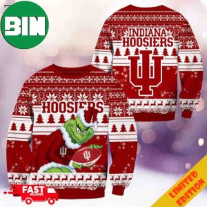 NCAA Indiana Hoosiers Grinch Christmas Ugly Sweater