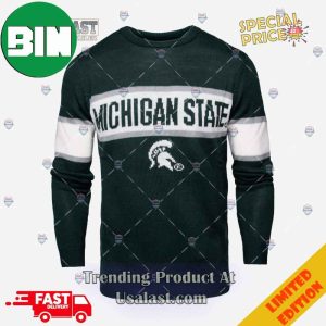 NCAA Michigan State Spartans For Fans Holiday 2023 Ugly Sweater