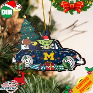 NCAA Michigan Wolverines And Baby Yoda Christmas Ornament 2023 Christmas Tree Decorations