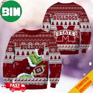 NCAA Mississippi State Bulldogs Grinch Christmas Ugly Sweater