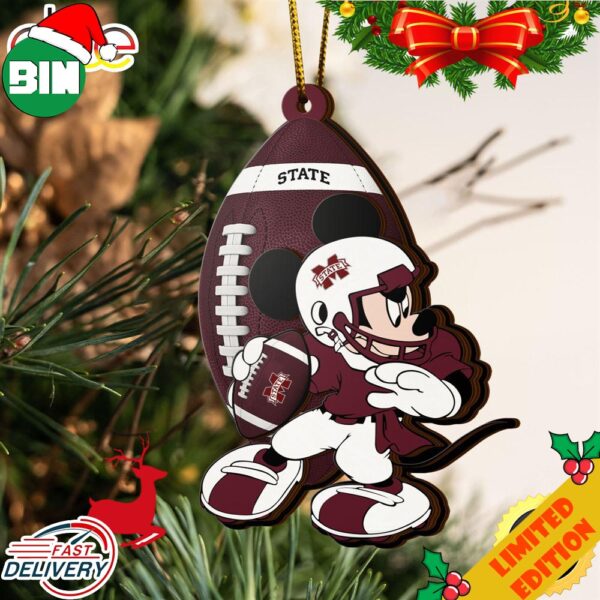 NCAA Mississippi State Bulldogs Mickey Mouse Christmas Ornament 2023 Christmas Tree Decorations