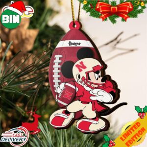 NCAA Nebraska Cornhuskers Mickey Mouse Christmas Ornament 2023 Christmas Tree Decorations