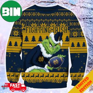 NCAA Notre Dame Fighting Irish Grinch Christmas Ugly Sweater For Men And Women