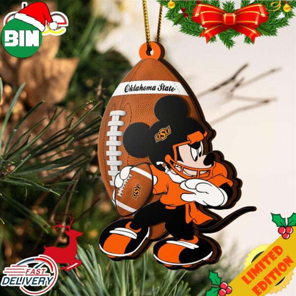 NCAA Oklahoma State Cowboys Mickey Mouse Christmas Ornament 2023 Christmas Tree Decorations