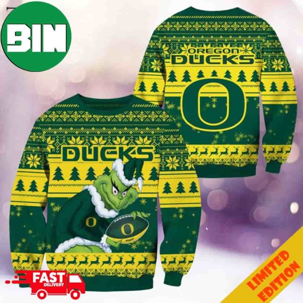 NCAA Oregon Ducks Grinch Christmas Ugly Sweater