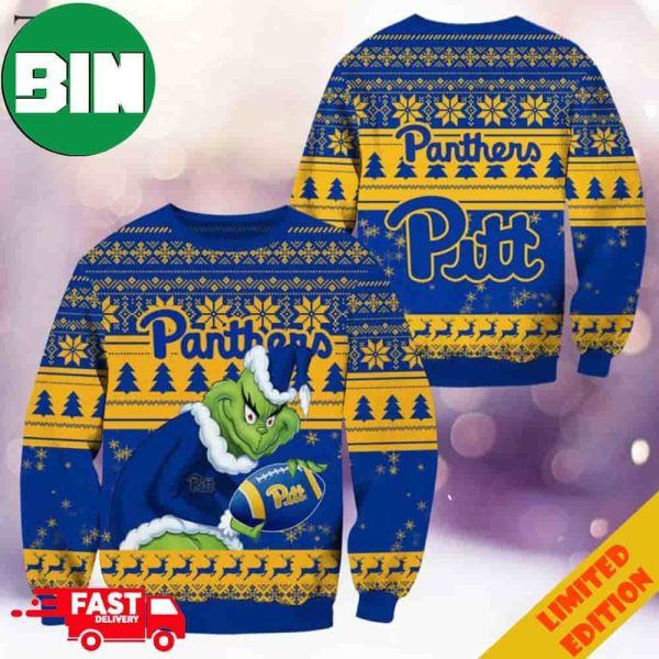 NCAA Pittsburgh Panthers Grinch Christmas Ugly Sweater