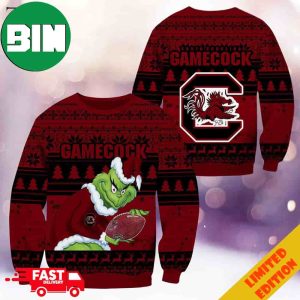NCAA South Carolina Gamecocks Grinch Christmas Ugly Sweater