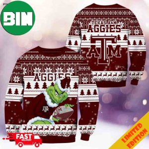 NCAA Texas AM Aggies Grinch Christmas Ugly Sweater