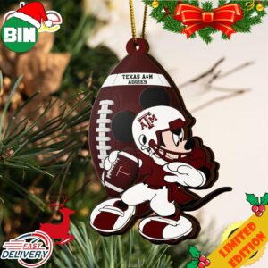 NCAA Texas AM Aggies Mickey Mouse Christmas Ornament 2023 Christmas Tree Decorations