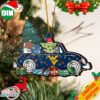 NCAA West Virginia Mountaineers And Grinch Christmas Ornament Custom Your Name 2023 Christmas Tree Decorations