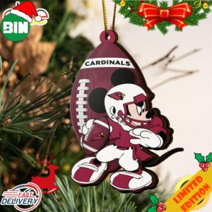 NFL Arizona Cardinals Mickey Mouse Christmas Ornament 2023 Christmas Tree Decorations