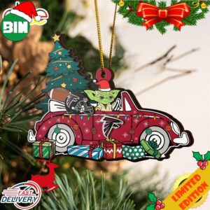 NFL Atlanta Falcons And Baby Yoda Christmas Ornament 2023 Christmas Tree Decorations