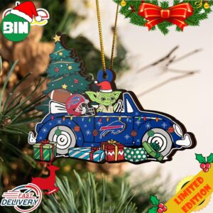 NFL Buffalo Bills And Baby Yoda Christmas Ornament 2023 Christmas Tree Decorations