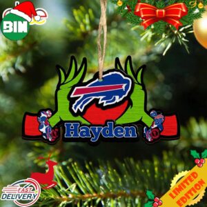 NFL Buffalo Bills Grinch Christmas Ornament Personalized Your Name 2023 Christmas Tree Decorations