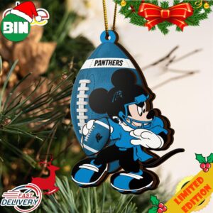 NFL Carolina Panthers Mickey Mouse Christmas Ornament 2023 Christmas Tree Decorations
