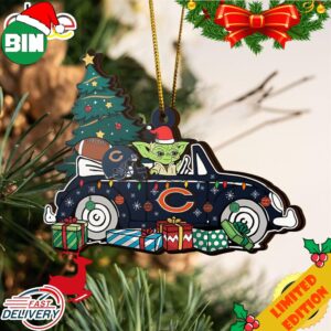 NFL Chicago Bears And Baby Yoda Christmas Ornament 2023 Christmas Tree Decorations