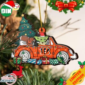 NFL Cincinnati Bengals And Baby Yoda Christmas Ornament 2023 Christmas Tree Decorations