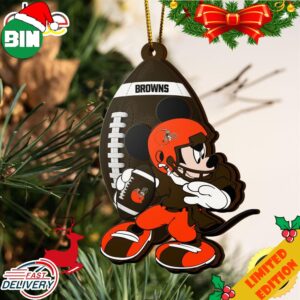 NFL Cleveland Browns Mickey Mouse Christmas Ornament 2023 Christmas Tree Decorations