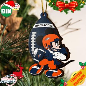 NFL Denver Broncos Mickey Mouse Christmas Ornament 2023 Christmas Tree Decorations
