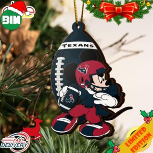 NFL Houston Texans Mickey Mouse Christmas Ornament 2023 Christmas Tree Decorations