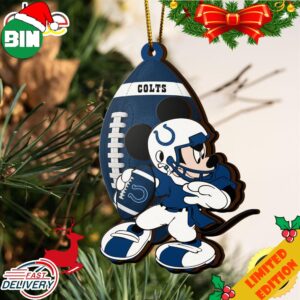 NFL Indianapolis Colts Mickey Mouse Christmas Ornament 2023 Christmas Tree Decorations