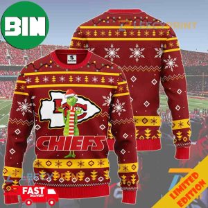 NFL Kansas City Chiefs Funny Grinch Christmas Ugly Sweater