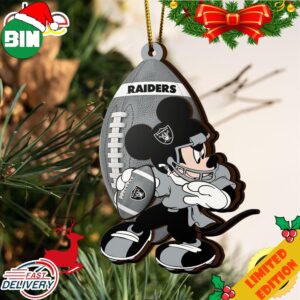 NFL Las Vegas Raiders Mickey Mouse Christmas Ornament 2023 Christmas Tree Decorations