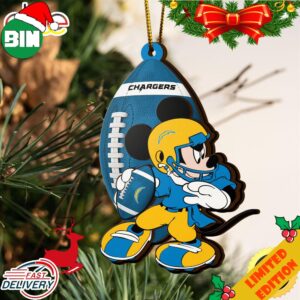 NFL Los Angeles Chargers Mickey Mouse Christmas Ornament 2023 Christmas Tree Decorations