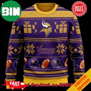 NFL Minnesota Vikings Woolen Custom Name Ugly Christmas Sweater For Men And Women