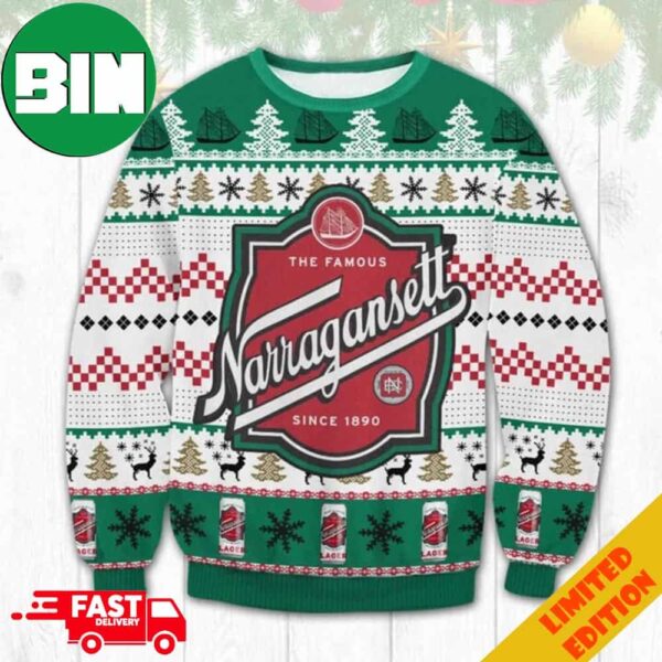 Narragansett Beer Ugly Christmas Sweater For Men And Women