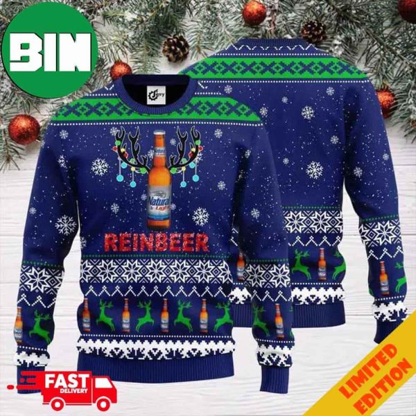 Natural Light Beer Reinbeer Ugly Xmas Sweater For Men And Women