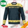 Naughty Wish List Funny Ugly Christmas Sweater