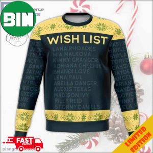 Naughty Wish List Custom Name Ugly Christmas Sweater