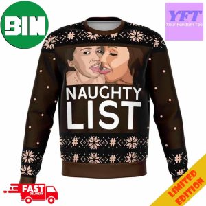 Naughty Wish List Funny Ugly Christmas Sweater