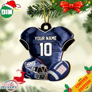 New York Giants NFL Sport Ornament Custom Name And Number 2023 Christmas Tree Decorations