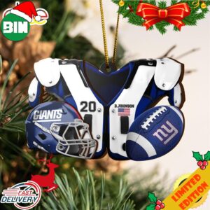 New York Giants NFL Sport Ornament Custom Your Name And Number 2023 Christmas Tree Decorations