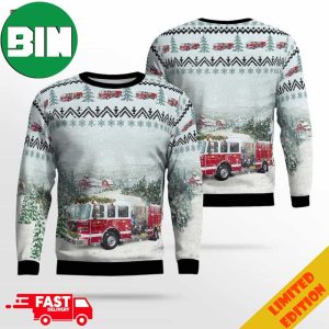 New York Liverpool Fire Department 3D Christmas Ugly Sweater