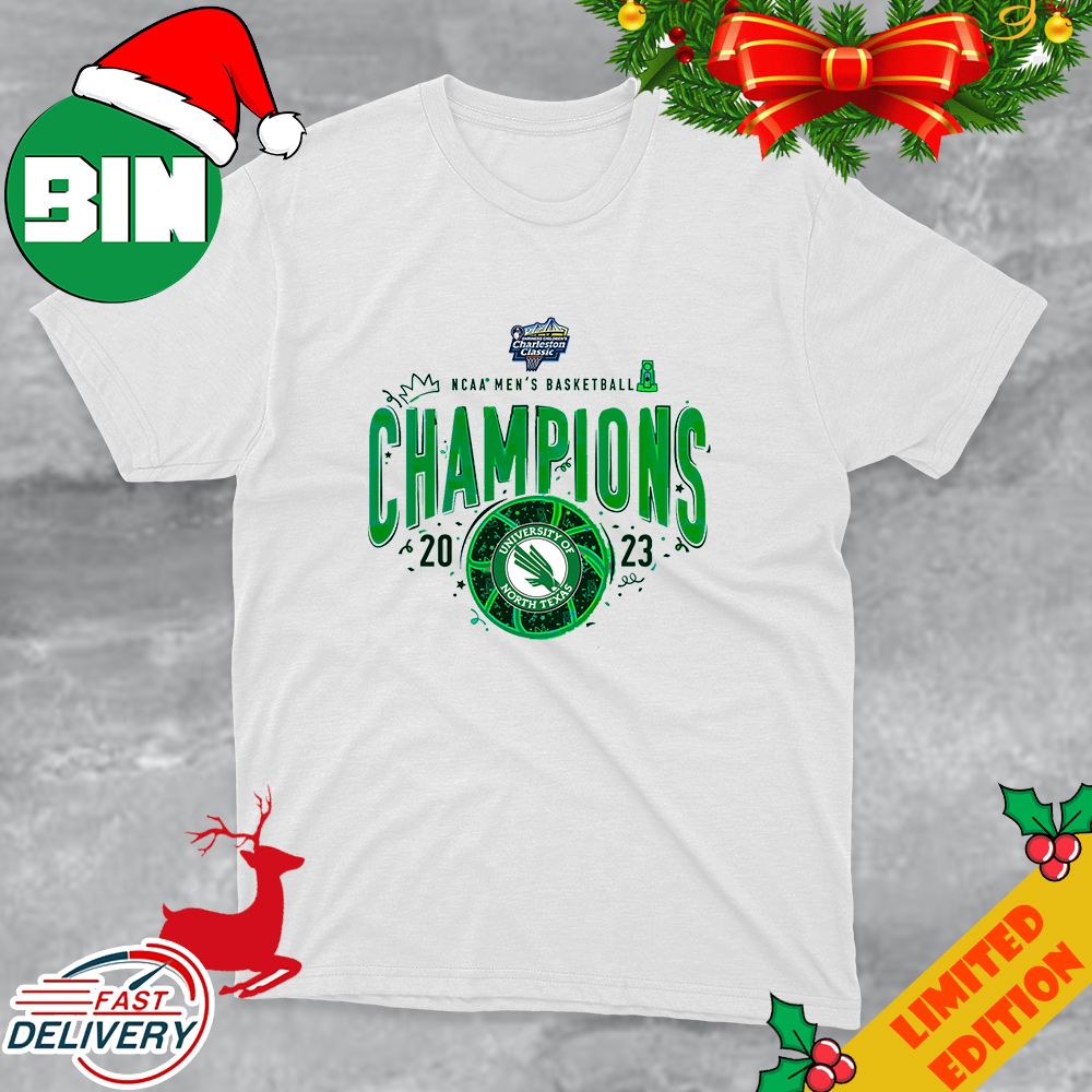 North Texas Mean Green Is Champions Of Charleston Classic 2023 NCAA Men's Basketball Congratulations T-Shirt
