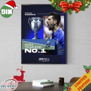 Novak Djokovic Is Your ATP 2023 Year End No 1 Presented By Pepperstone FX ATP Rankings Poster Canvas