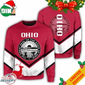 Ohio Coat Of Arms Sweater Lucian Style J5W Ugly Sweater
