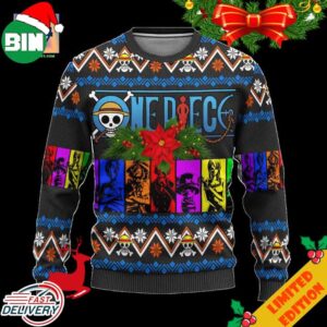 One Piece Anime Ugly Christmas Sweater Charaters Xmas Gift